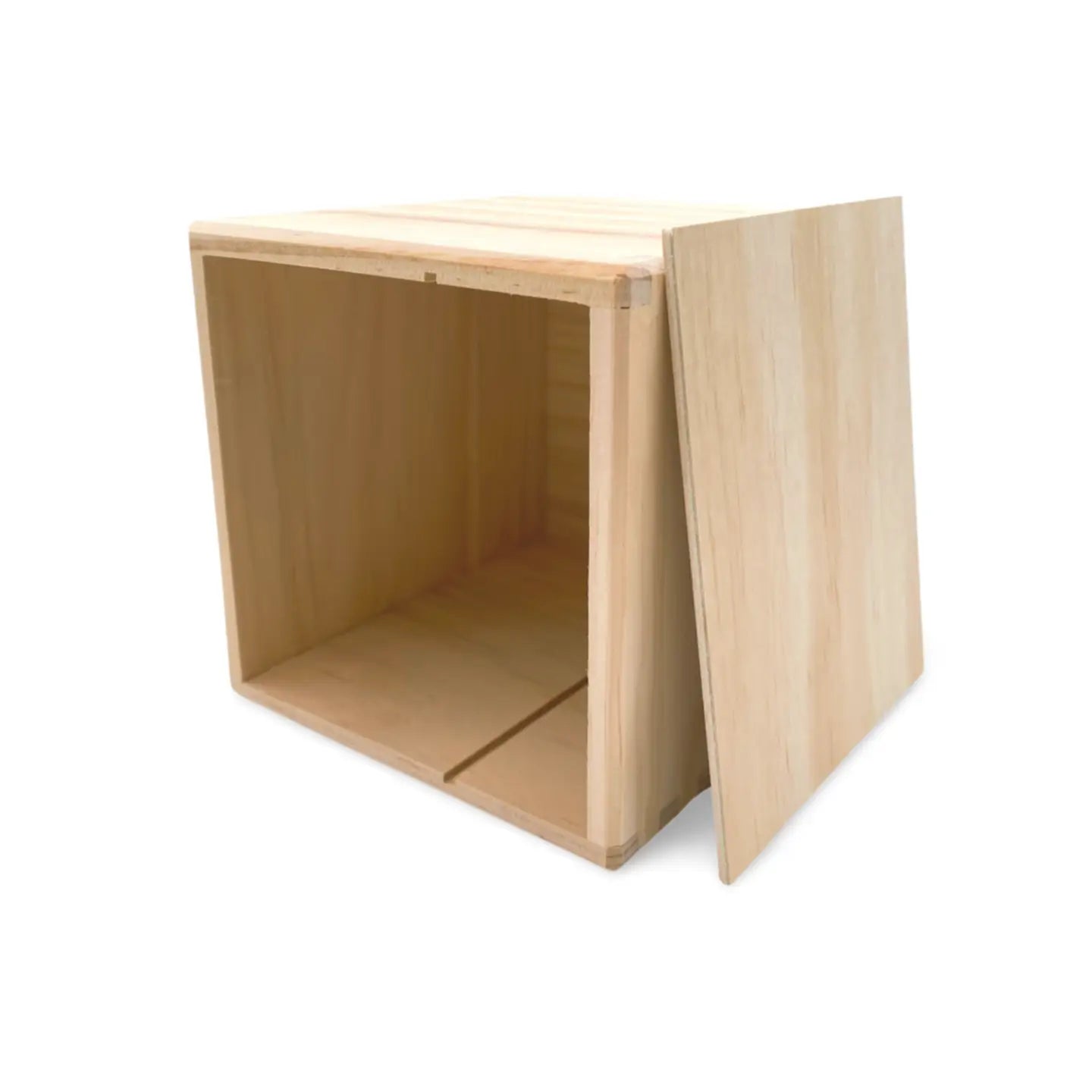 Helle holz besteckbox mit klappdeckel und sichtbarer holzmaserung ideal für küche gastro und deko