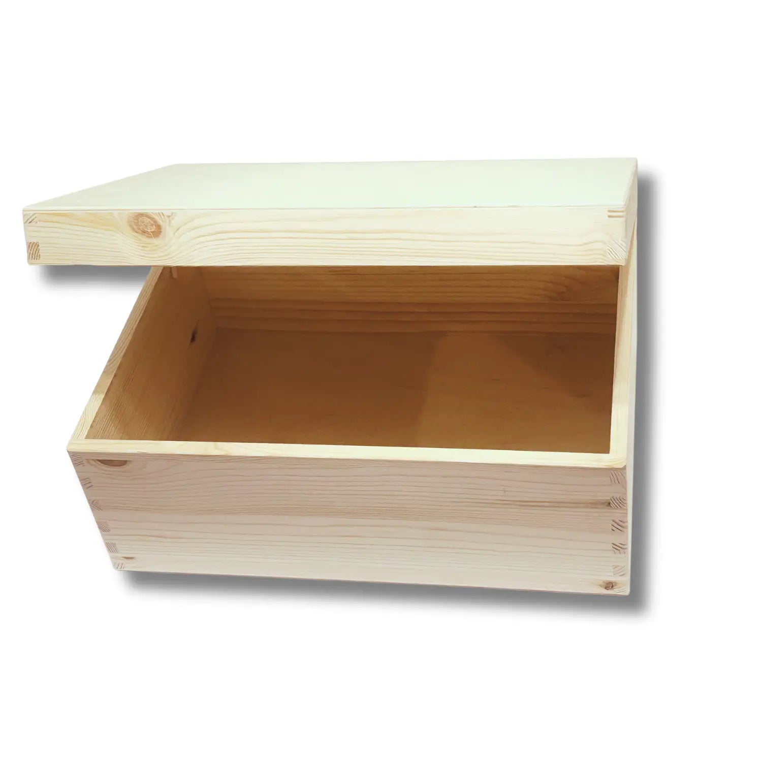 Leichte holz allzweckbox a4 mit sichtbarer holzmaserung und scharnierdeckel ca 33 × 24 × 15 cm