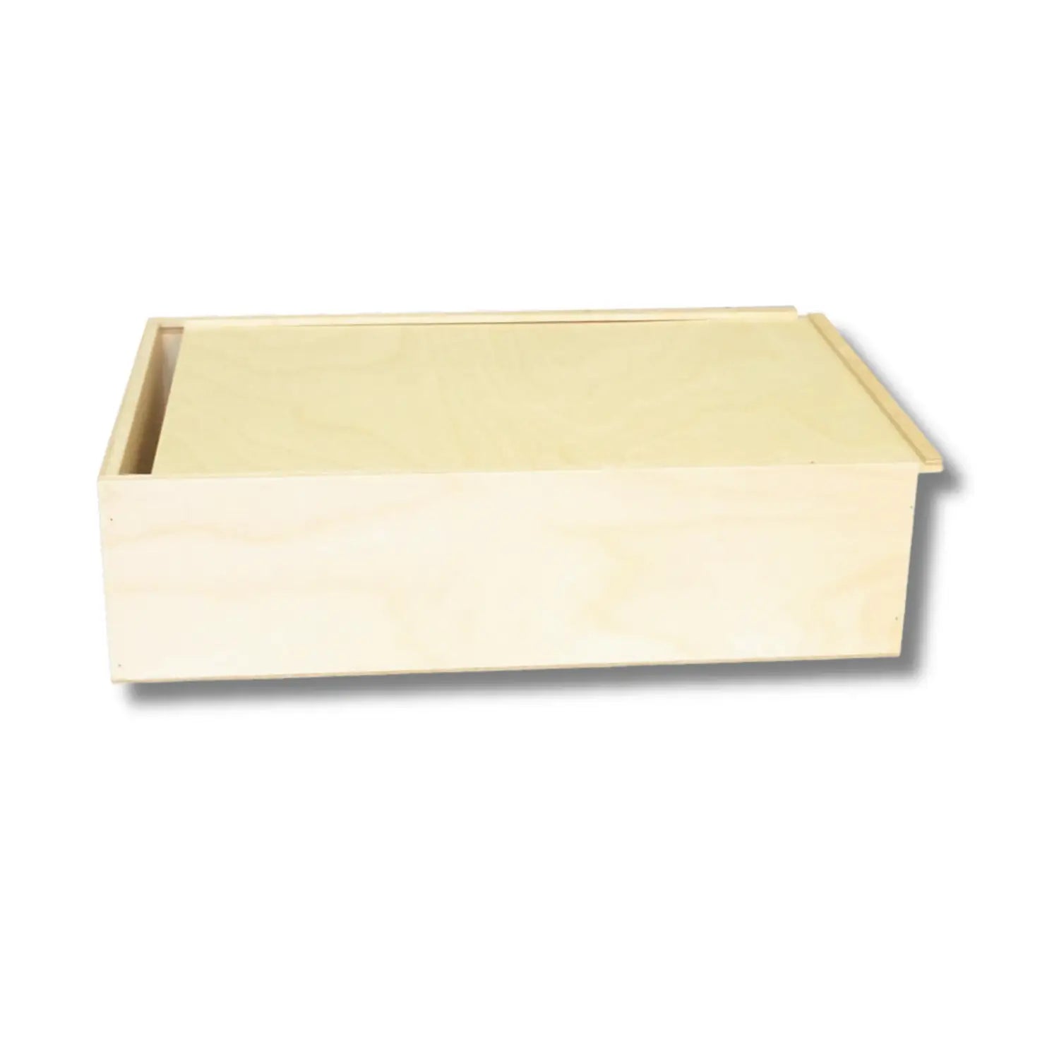 Leichte holz erinnerungsbox l mit schiebedeckel und klaren linien zum gravieren und personalisieren