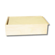 Leichte holz erinnerungsbox l mit schiebedeckel und klaren linien zum gravieren und personalisieren